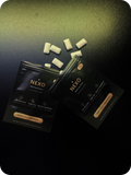 NEXO caffeine gum pouches with mint gum pieces